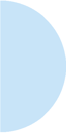 Halbkreis blau - groß